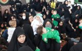 لالایی بغض آلود مادران شبستری در همایش شیرخوارگان حسینی+تصاویر