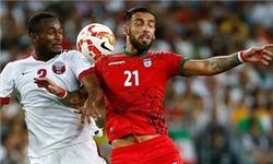 بردتیم ملی فوتبال ایران مقابل قطر
