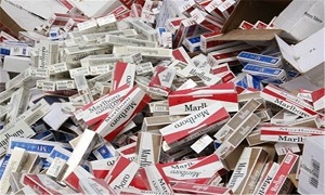 ۱۴۰ هزار نخ سیگار خارجی قاچاق در بناب کشف شد