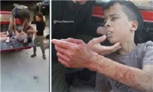 جنایت جدید «تروریست‌های میانه‌رو آمریکا» در حلب سوریه؛ ذبح نوجوان فلسطینی
