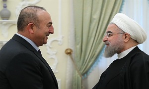 دیدار وزیر خارجه ترکیه با روحانی