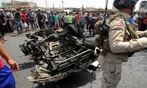 انفجار خودروی بمب‌گذاری شده در بغداد ۱۱ کشته برجای گذاشت