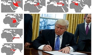 ترامپ ورود ایرانی‌ها و شهروندان ۶ کشور مسلمان به آمریکا را ممنوع کرد