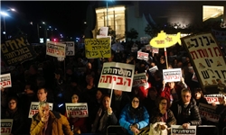 ساکنین تل‌آویو علیه فساد کابینه نتانیاهو تظاهرات کردند