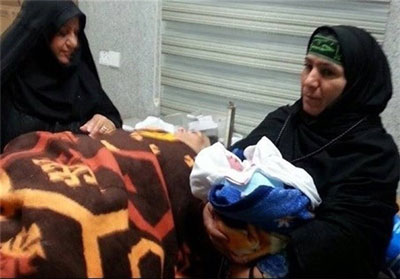 تولد نوزاد ایرانی در راه کربلا