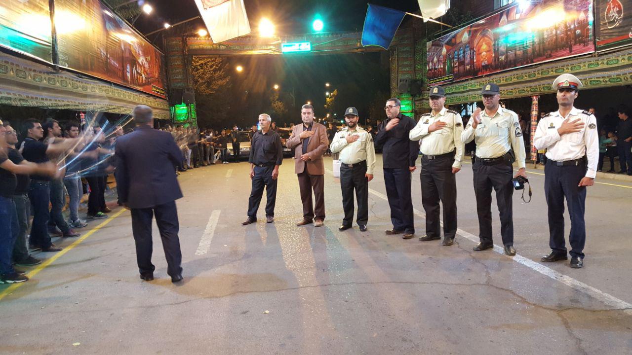 حضور فرمانده انتظامی شهرستان شبستر در جمع عزاداران حسینی صوفیان