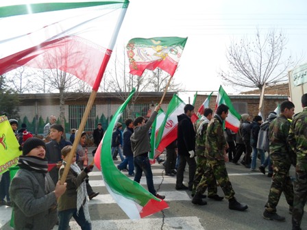 گزارش تصویری راهپیمایی  ۲۲ بهمن  شهر خامنه