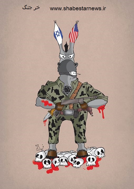 آثاری از کاریکاتوریست شبستری در خصوص غزه