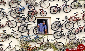 ۱۲۰ دوچرخه آویخته بر دیوار + تصاویر