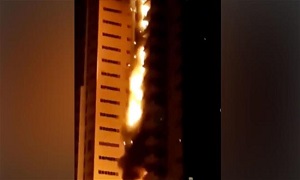 آتش‌سوزی گسترده در “عجمان” امارات+ تصویر