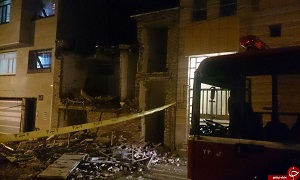 انفجار خانه مسکونی بر اثر گاز + تصاویر
