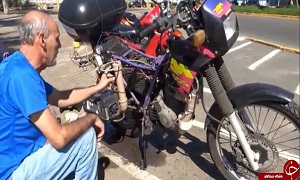موتور سیکلتی که به جای بنزین با آب کار می کند+ تصاویر