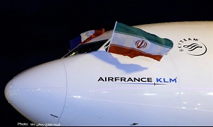تصاویر/ فرود اولین پرواز ایرفرانس در تهران