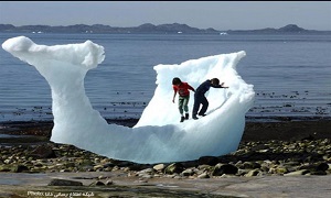 آب شدن یخ ها در گرینلند‎