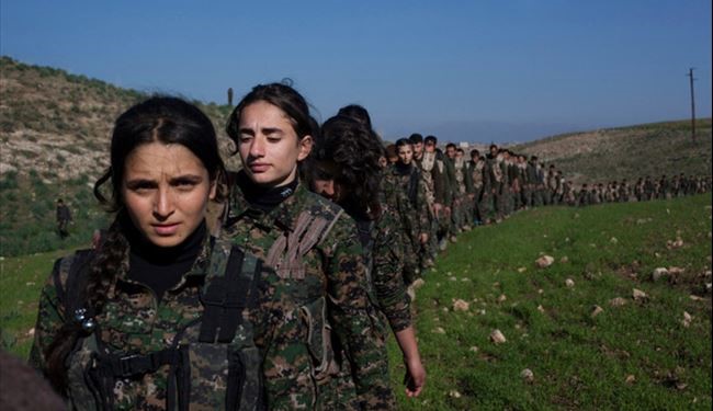 پادگان زنان کردی که با داعش می جنگند +تصاویر
