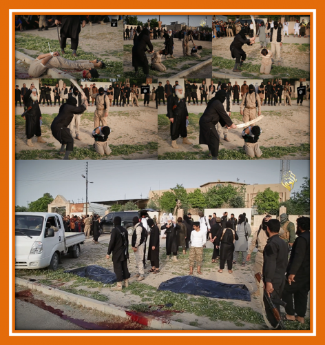 داعش ۲دزد را در نینوی با ساتور گردن زد+تصاویر
