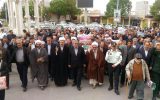 راهپیمایی مردم شبستر در حمایت از اقدام متقابل ایران مقابل نقض برجام به روایت تصویر